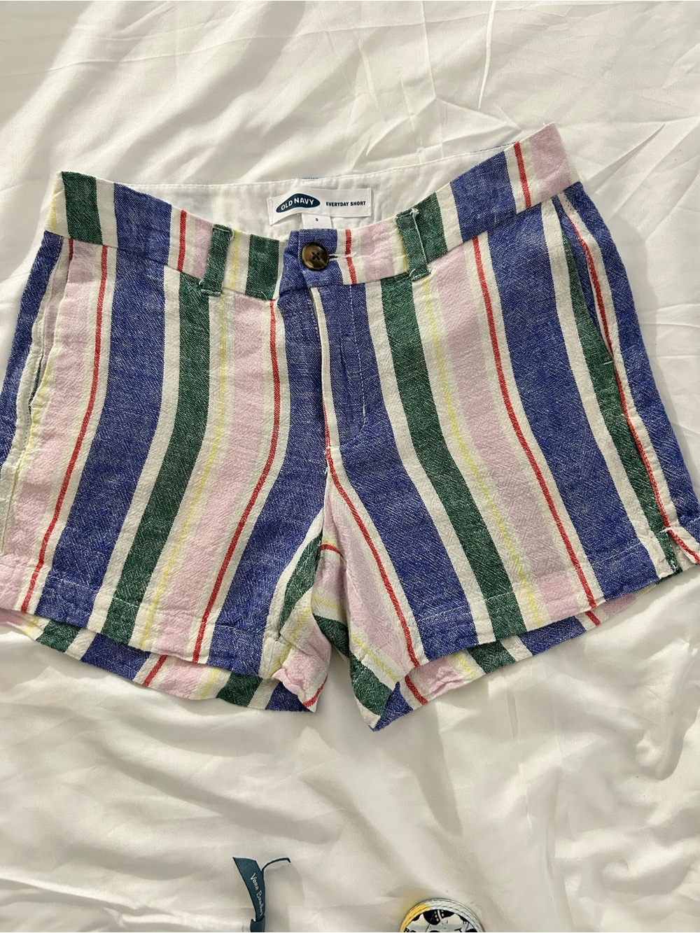 Old Navy Multicolor Striped Linen-Blend Women's Shorts